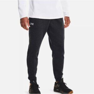 NEW Under Armour Mens L/G Hustle Fleece Joggers Loose Fit Charcoal Gray